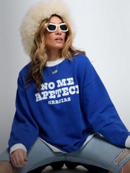 SUDADERA "NO ME APETECE" AZUL